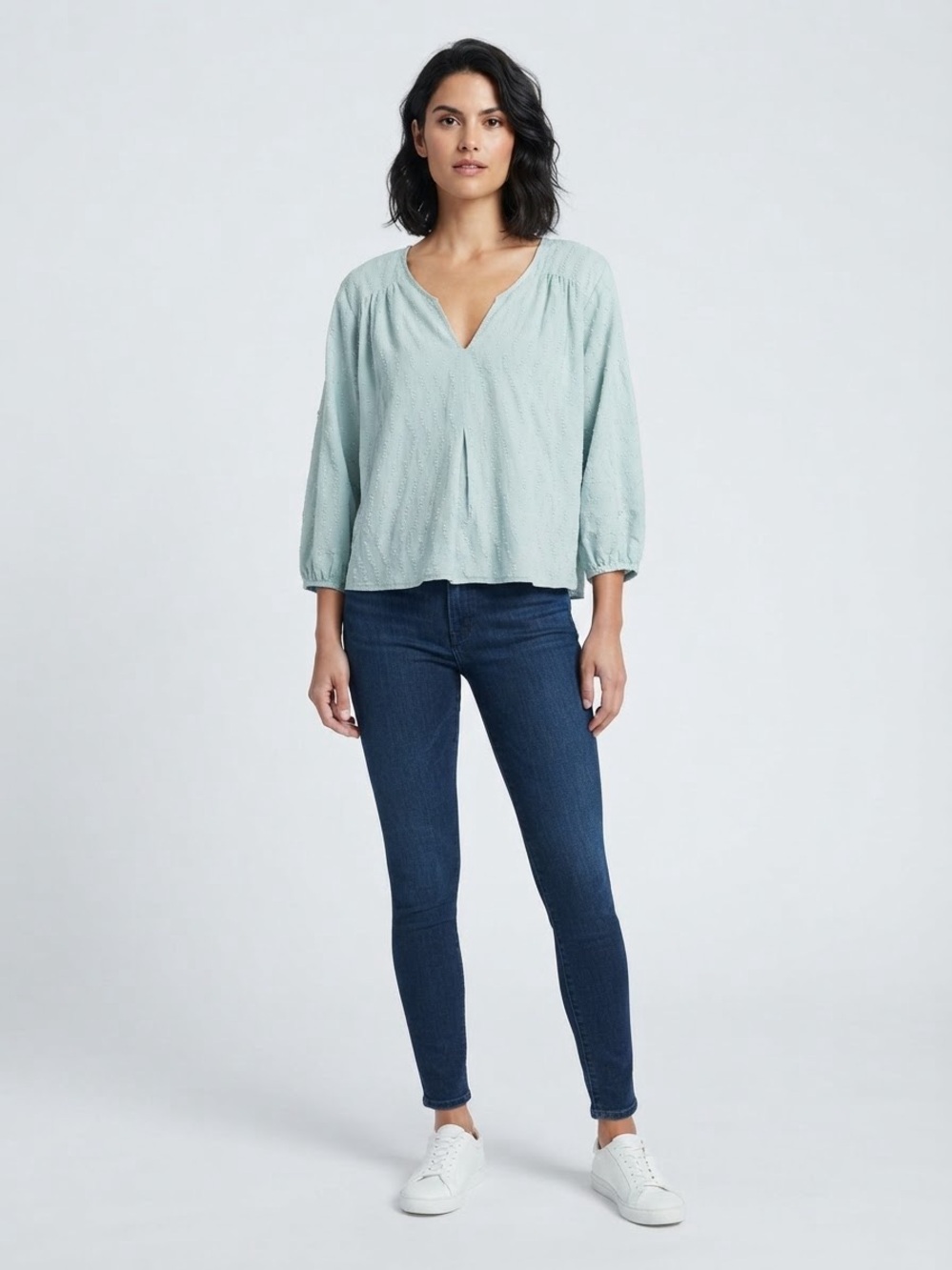 Dolan Left Coast Collection Swiss Dot Blouse